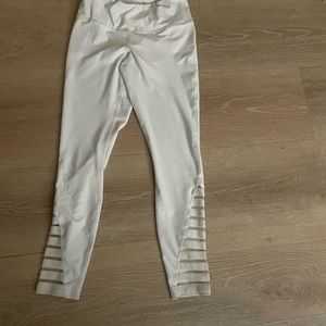 White cut out leggings crop